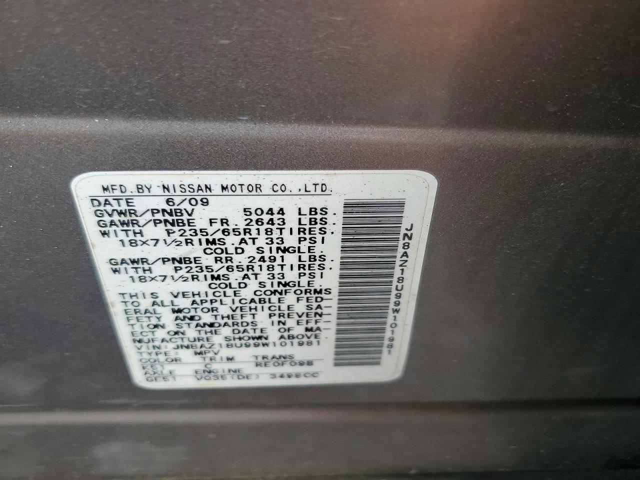 2009 NISSAN MURANO