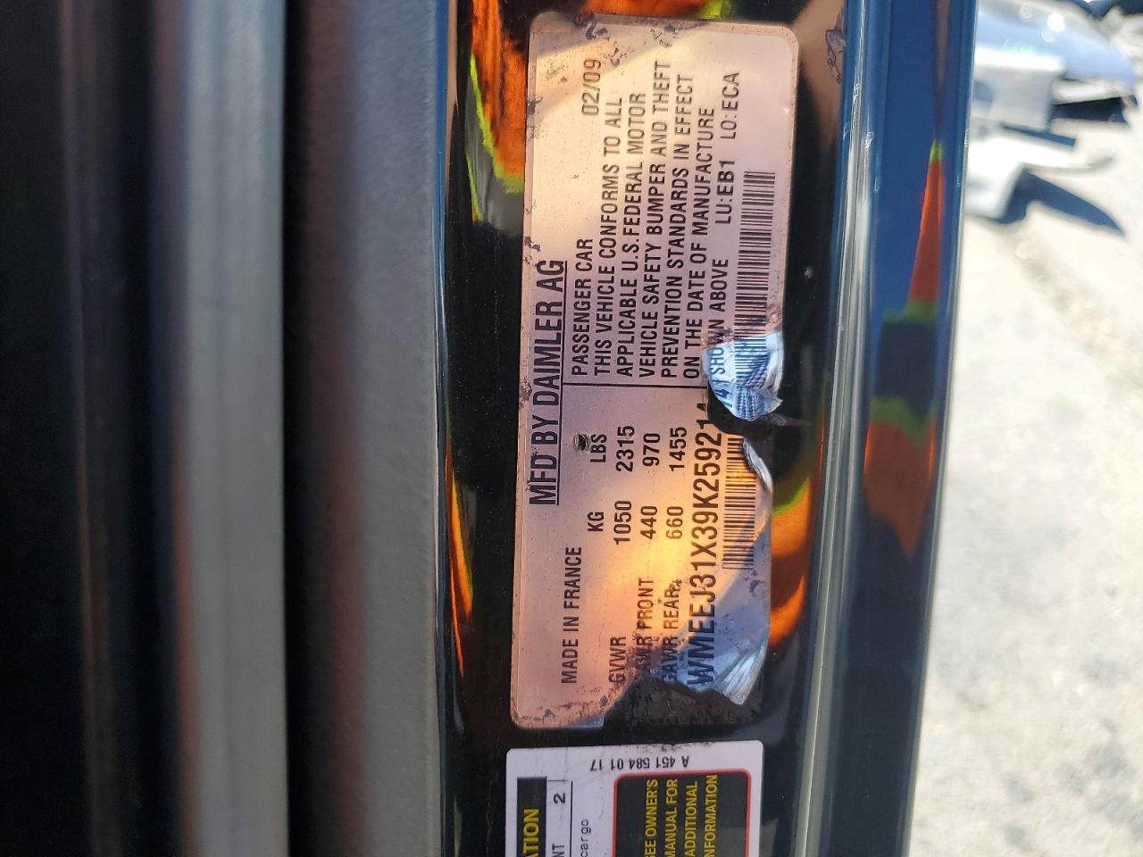 2009 SMART FORTWO