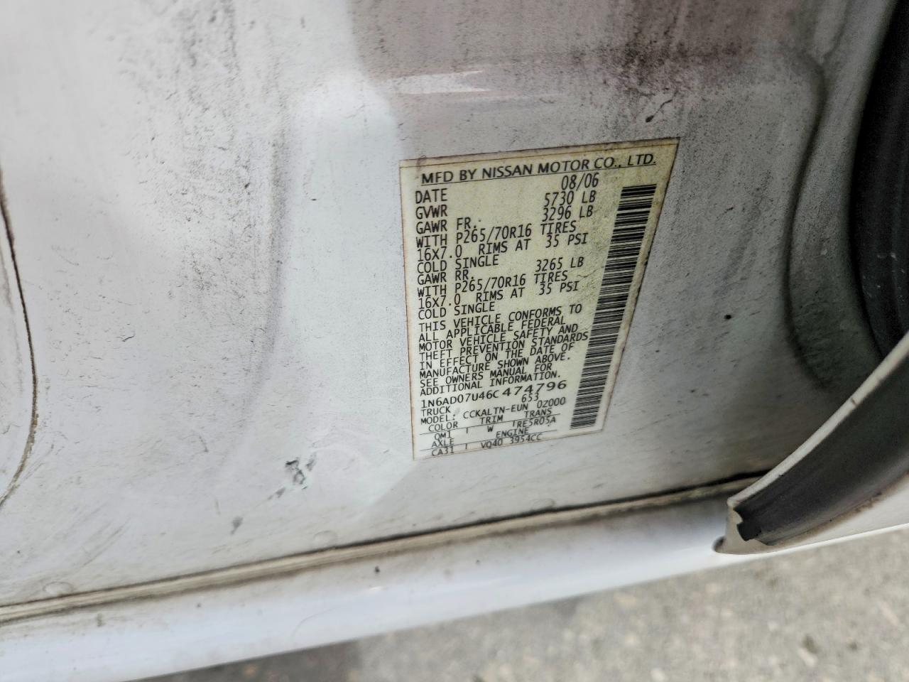 2006 NISSAN FRONTIER