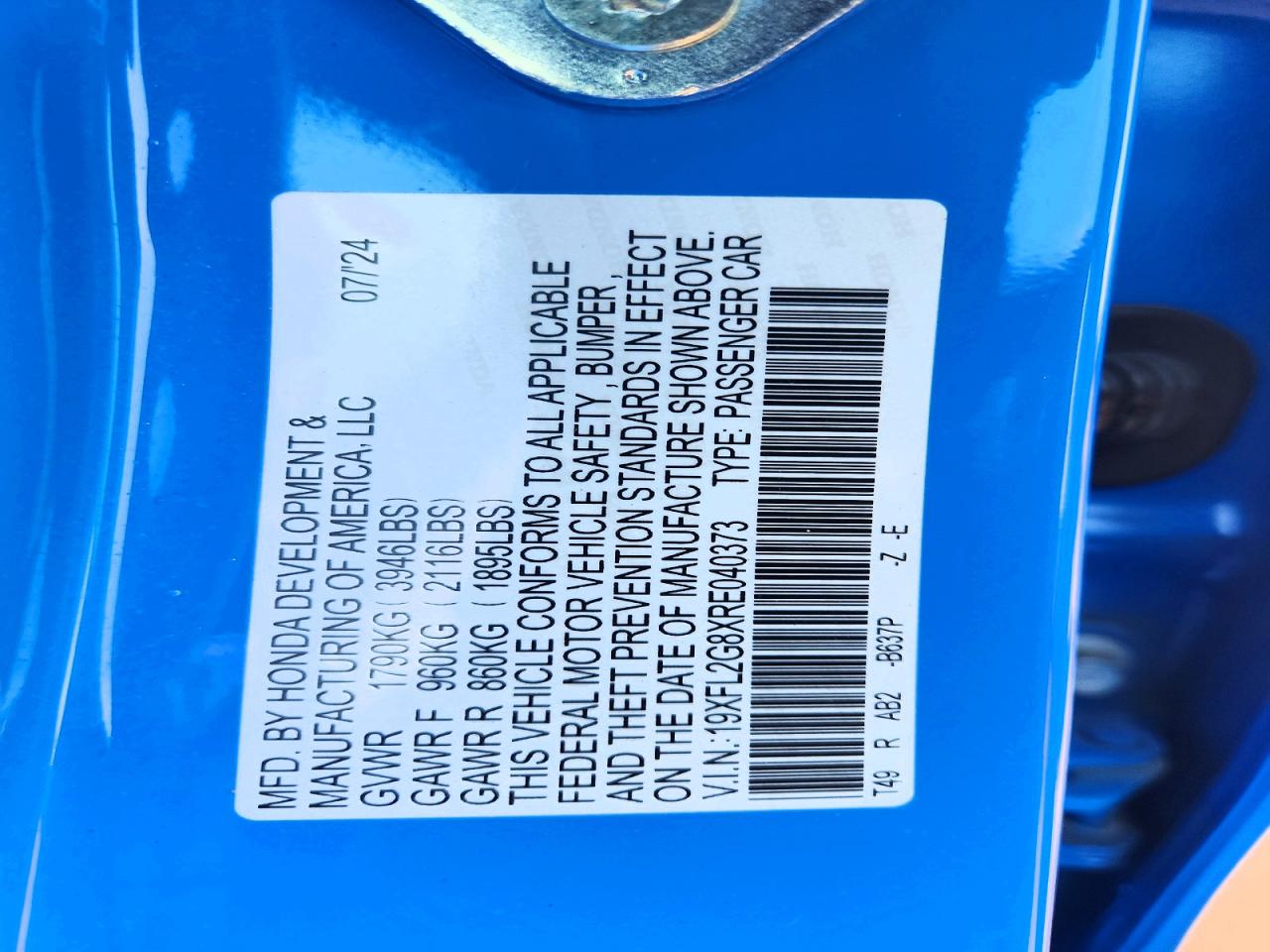 2024 HONDA CIVIC