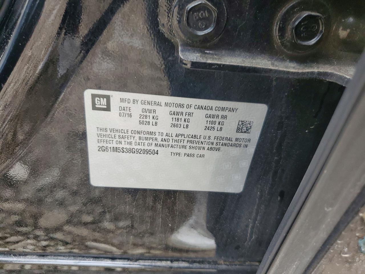 2016 CADILLAC XTS