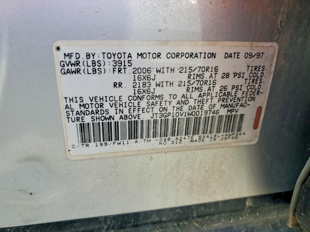 1998 TOYT RAV4