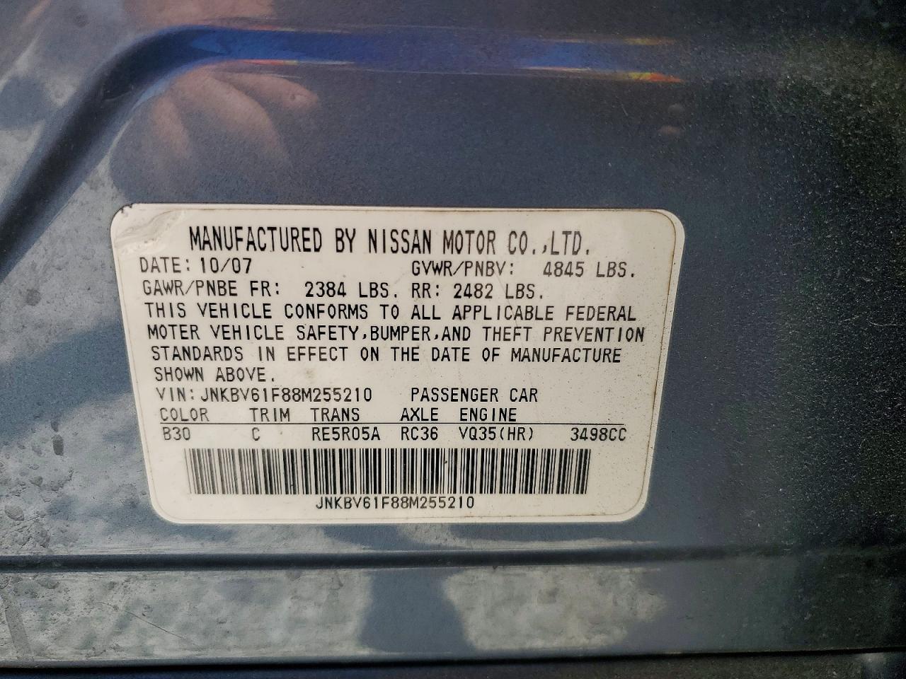 2008 INFINITI G35