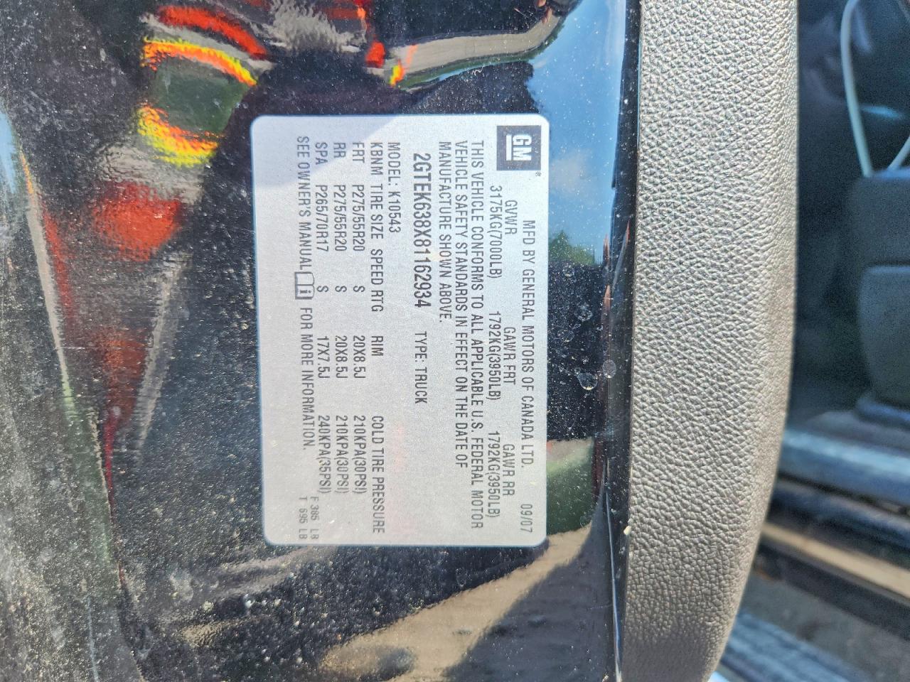 2008 GMC SIERRA