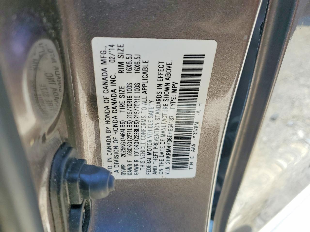 2014 HONDA CRV