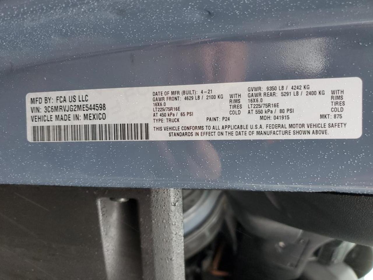 2021 RAM PROMASTER