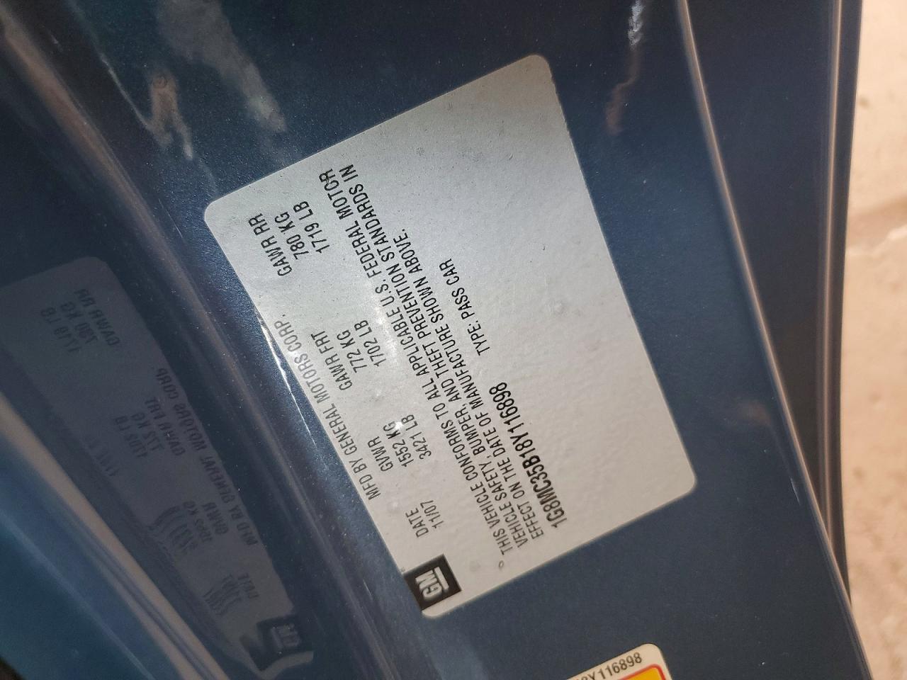 2008 SATURN SKY