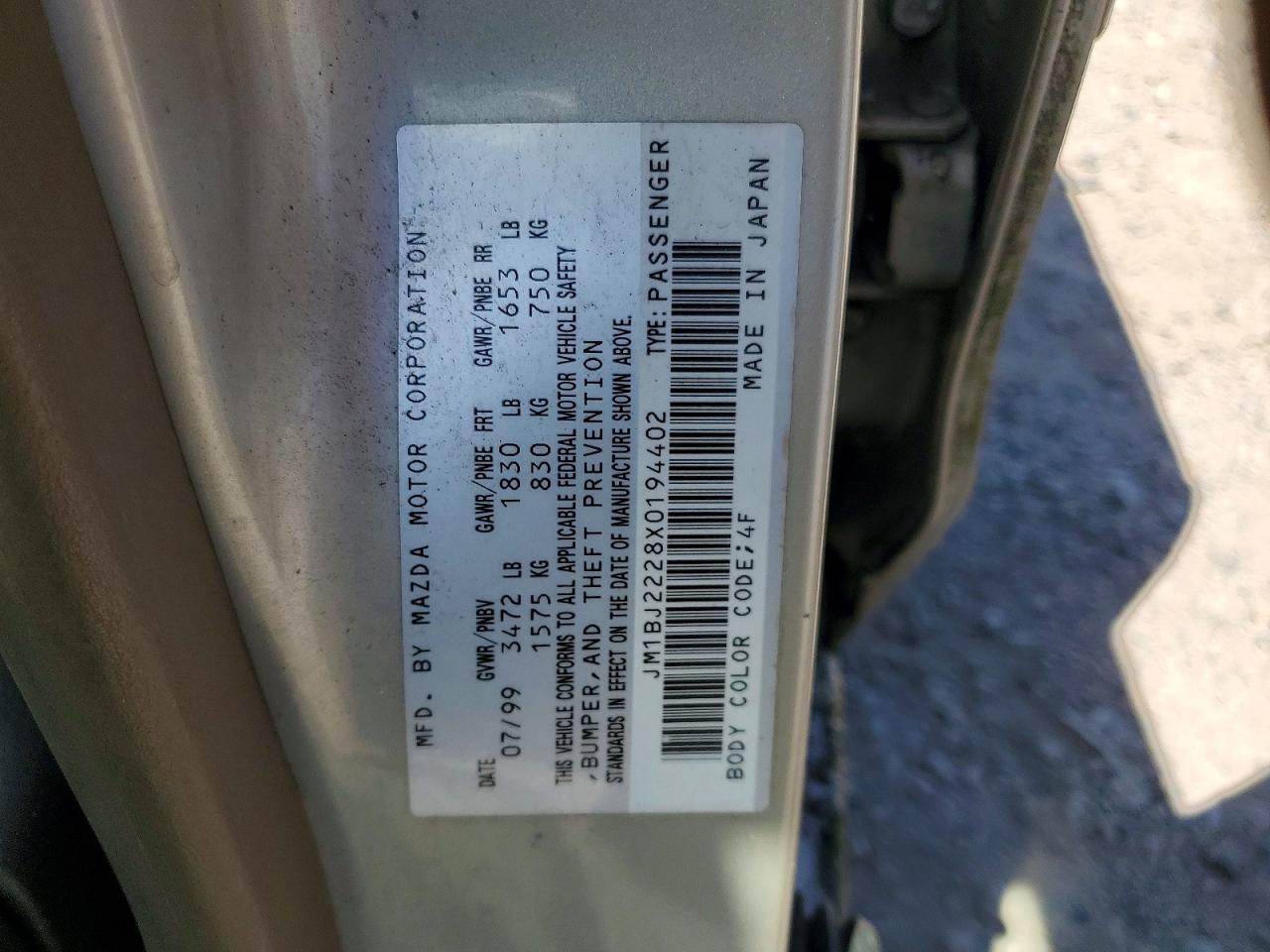 1999 MAZDA PROTEGE