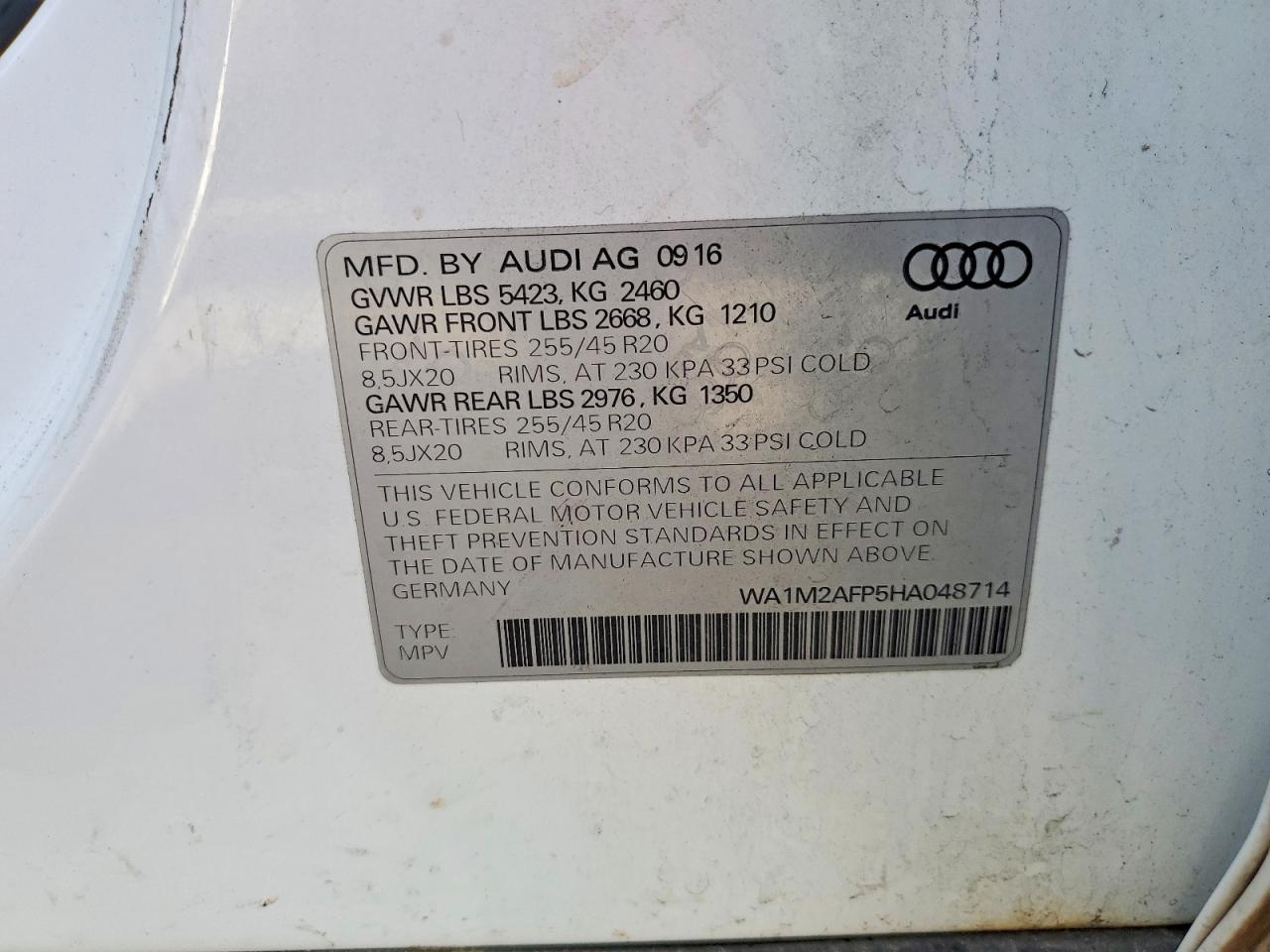2017 AUDI Q5