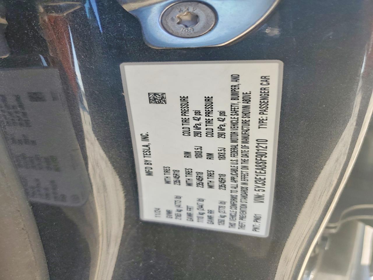 2025 TESLA MODEL 3