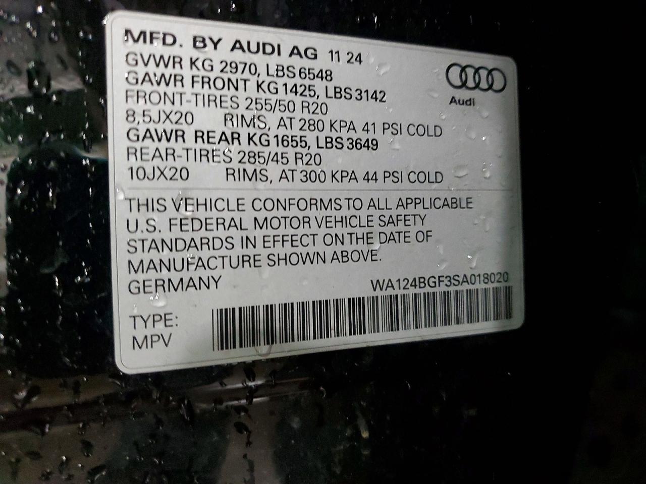 2025 AUDI ALL OTHER