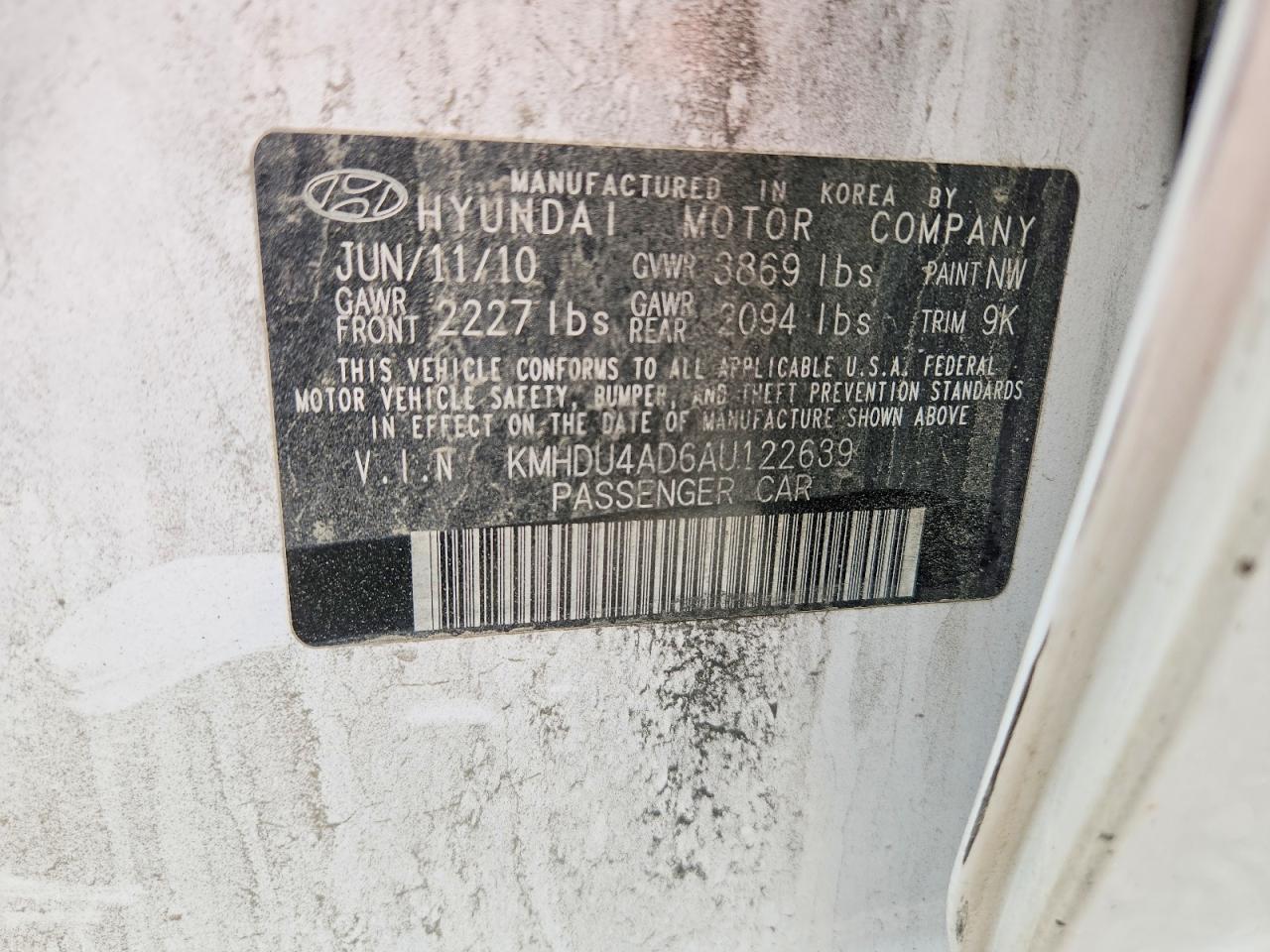 2010 HYUNDAI ELANTRA