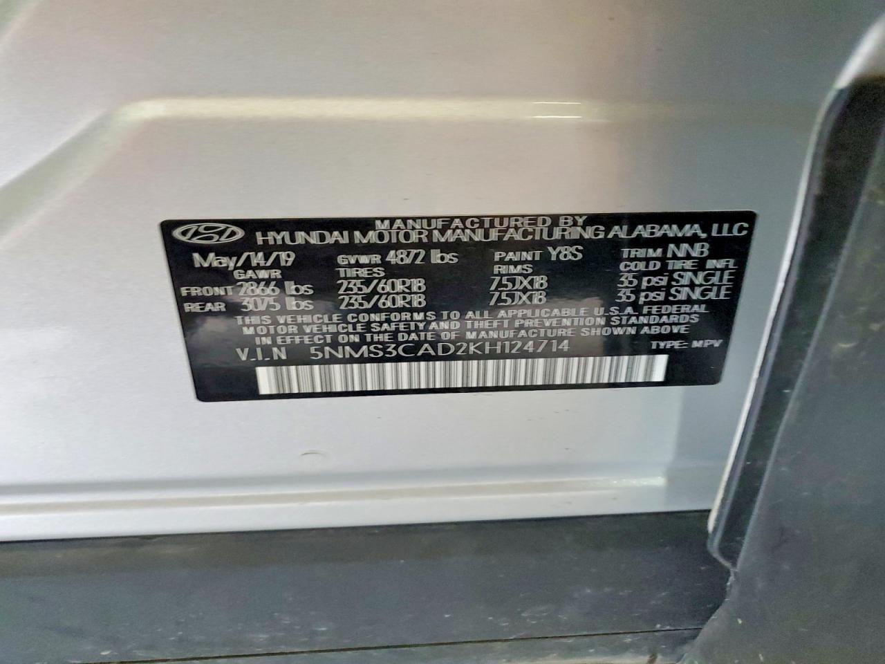 2019 HYUNDAI SANTA FE