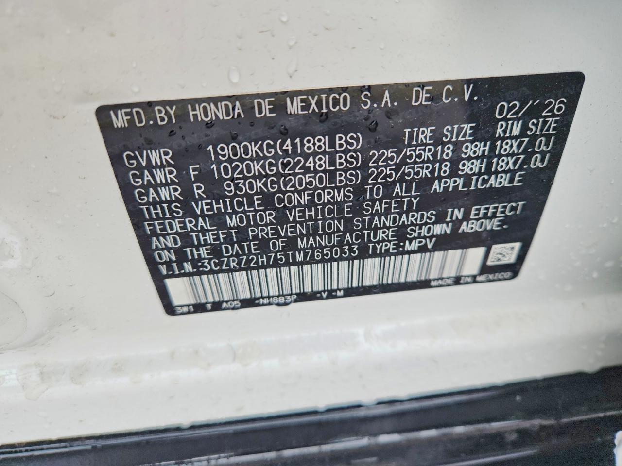 2026 HONDA HR-V