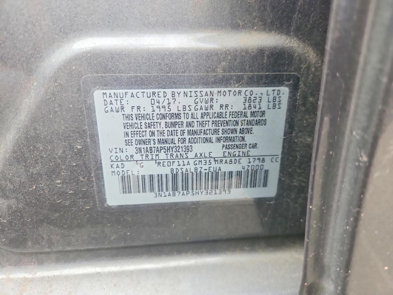 2017 NISSAN SENTRA