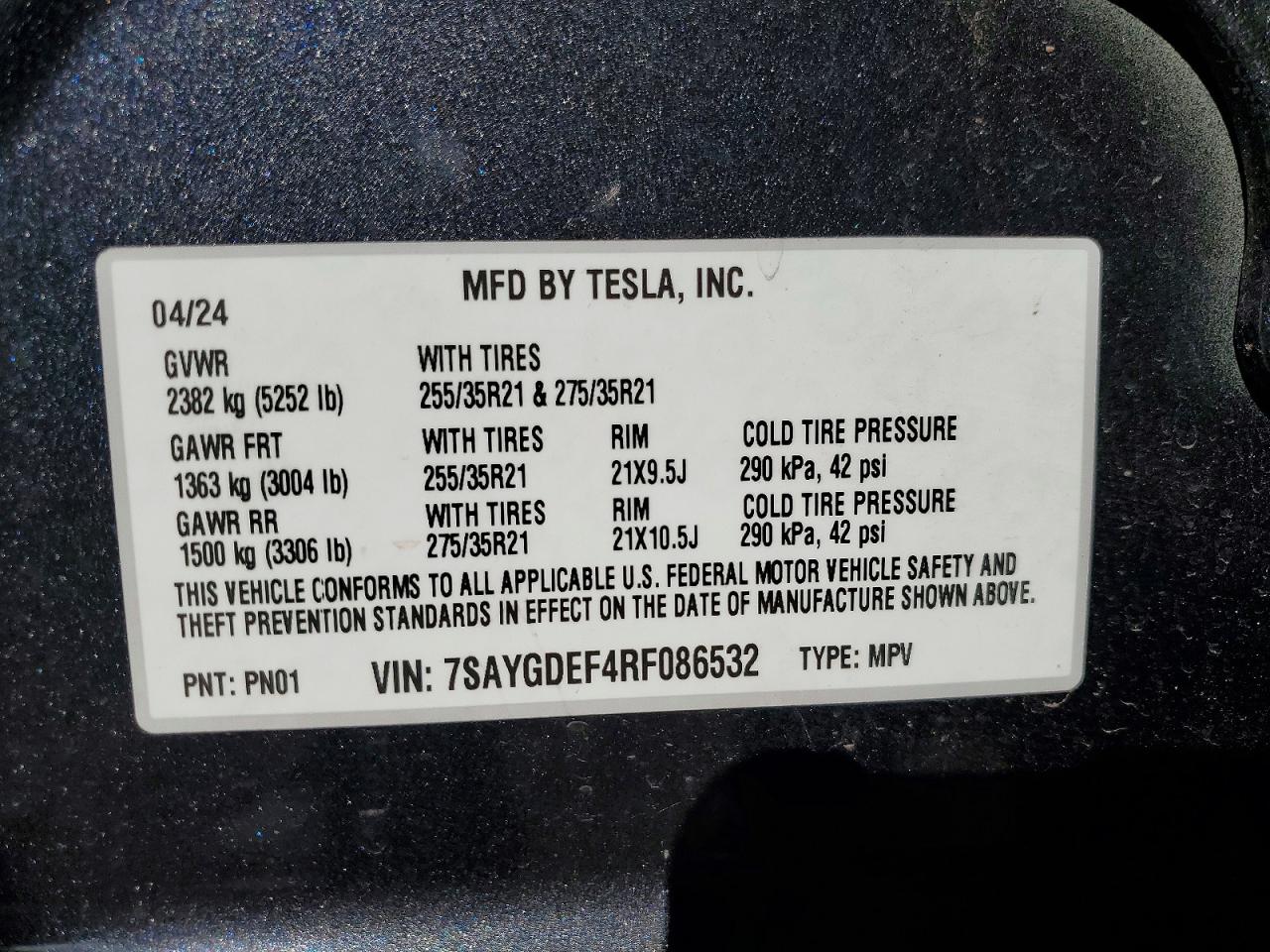2024 TESLA MODEL Y