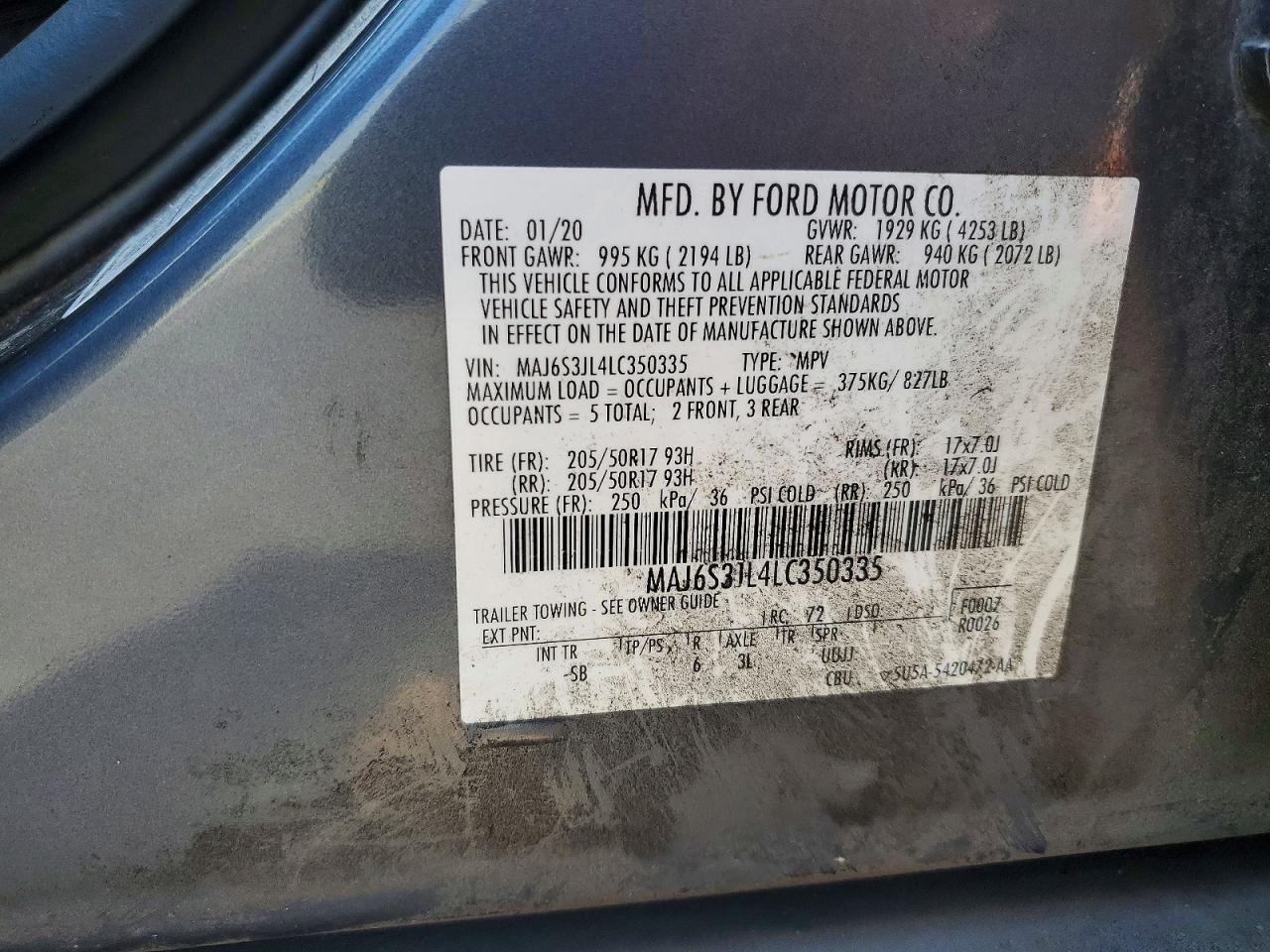 2020 FORD ECOSPORT