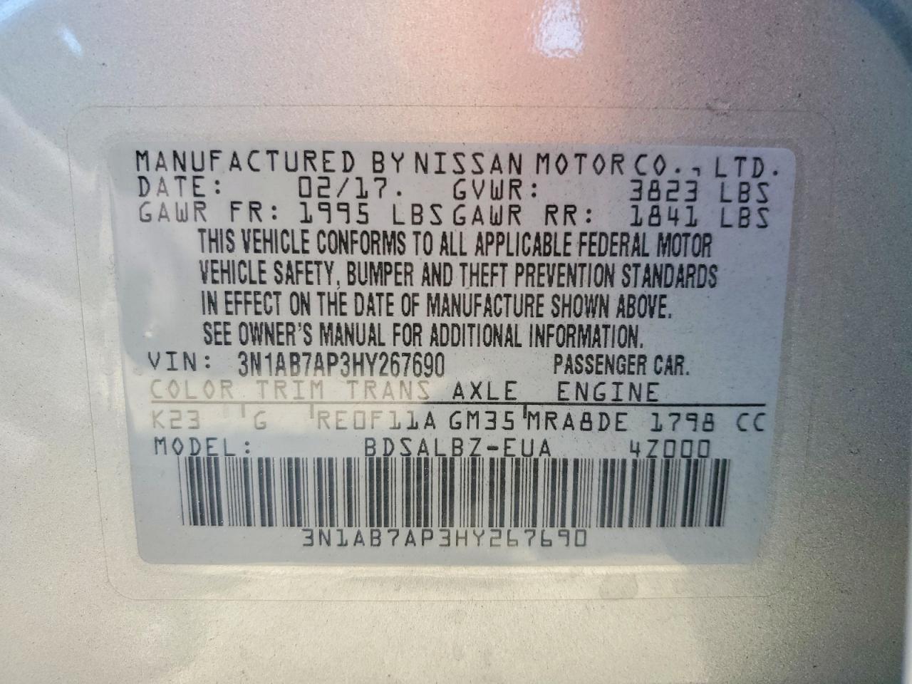 2017 NISSAN SENTRA