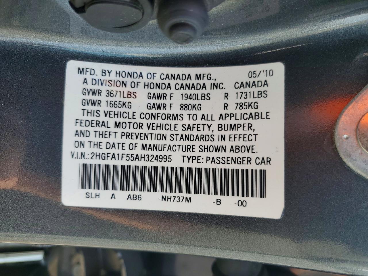 2010 HONDA CIVIC