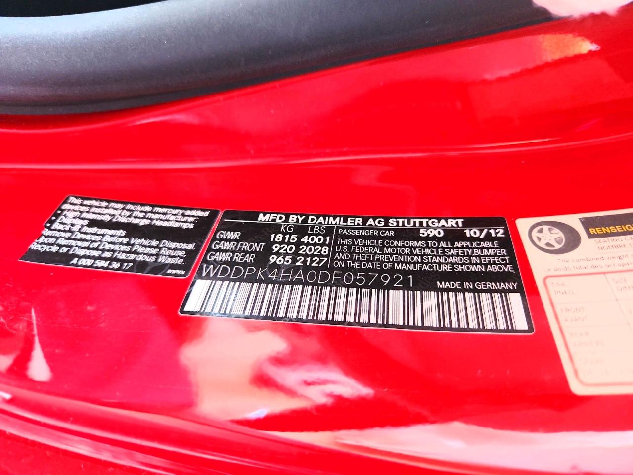 2013 MERCEDES-BENZ SLK-CLASS