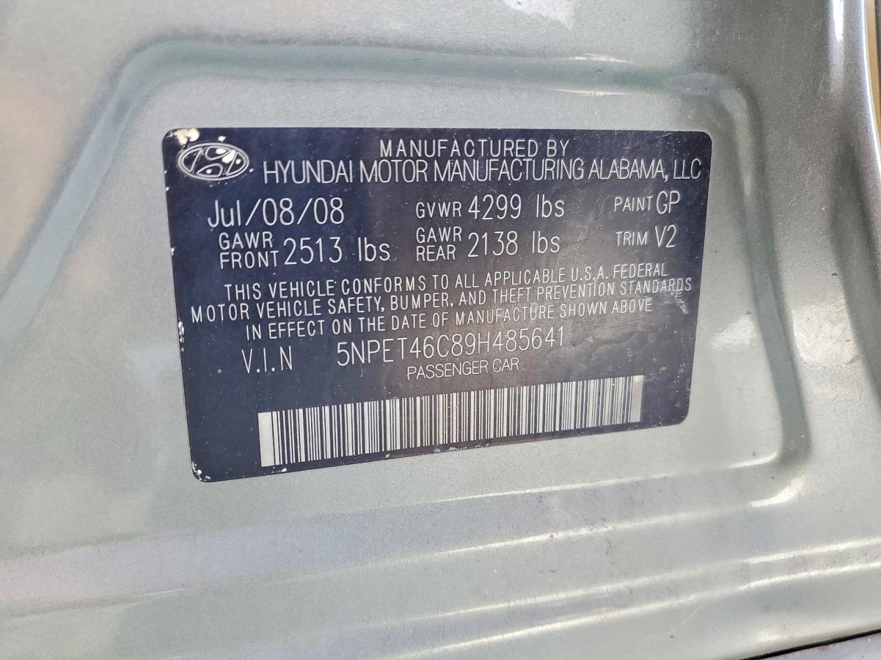2009 HYUNDAI SONATA