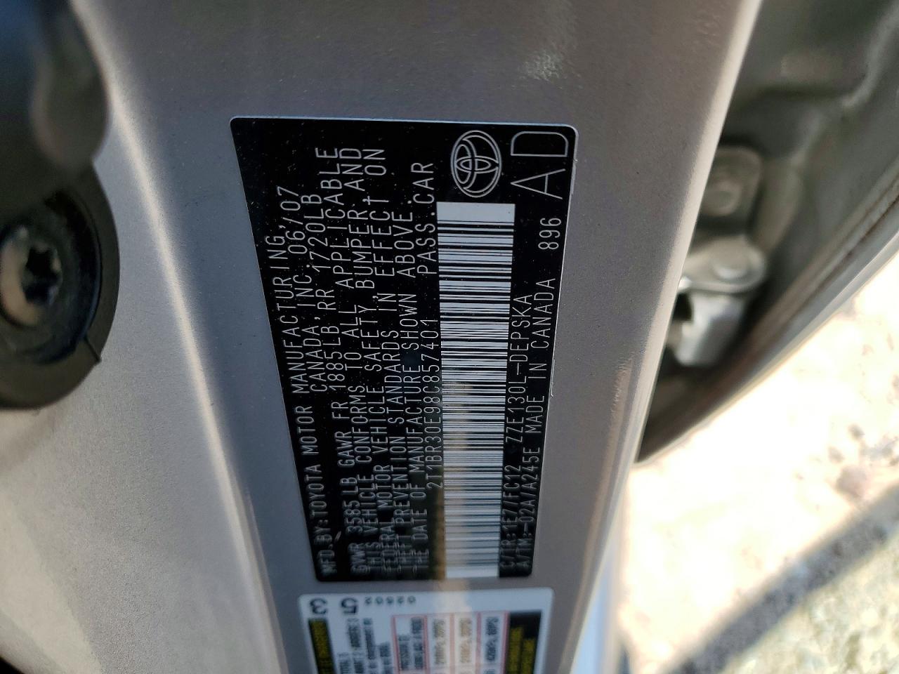 2008 TOYOTA COROLLA