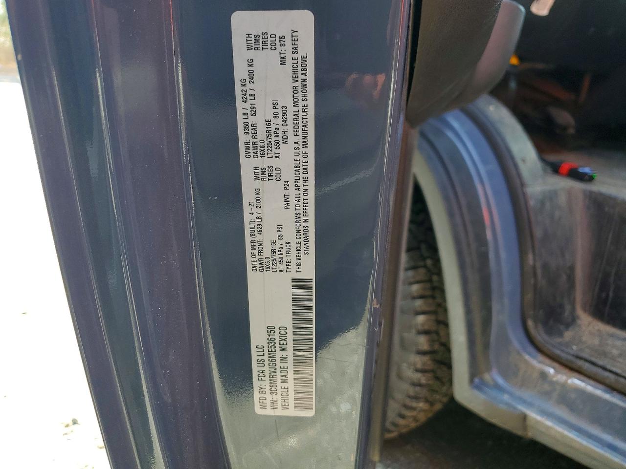 2021 RAM PROMASTER