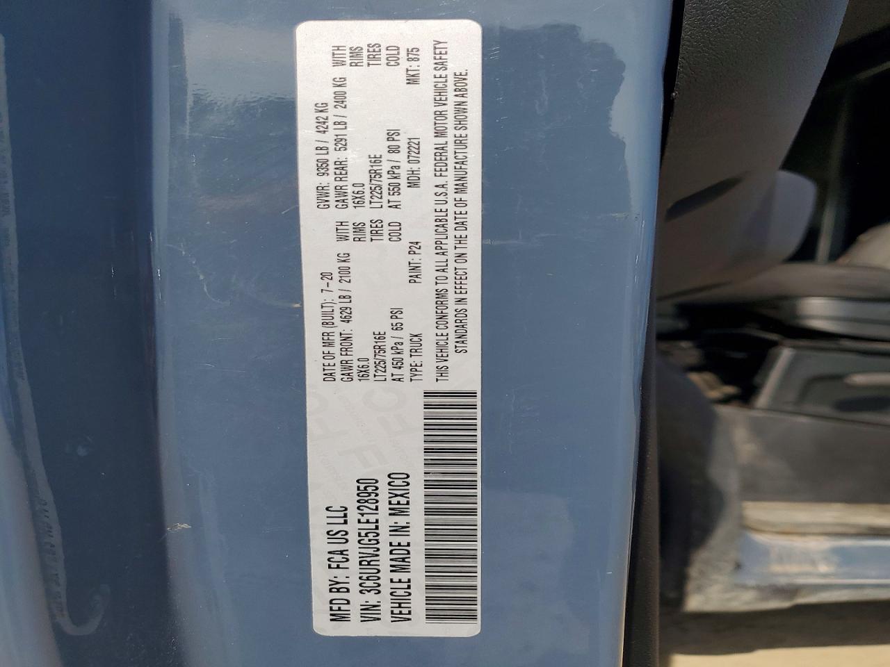 2020 RAM PROMASTER