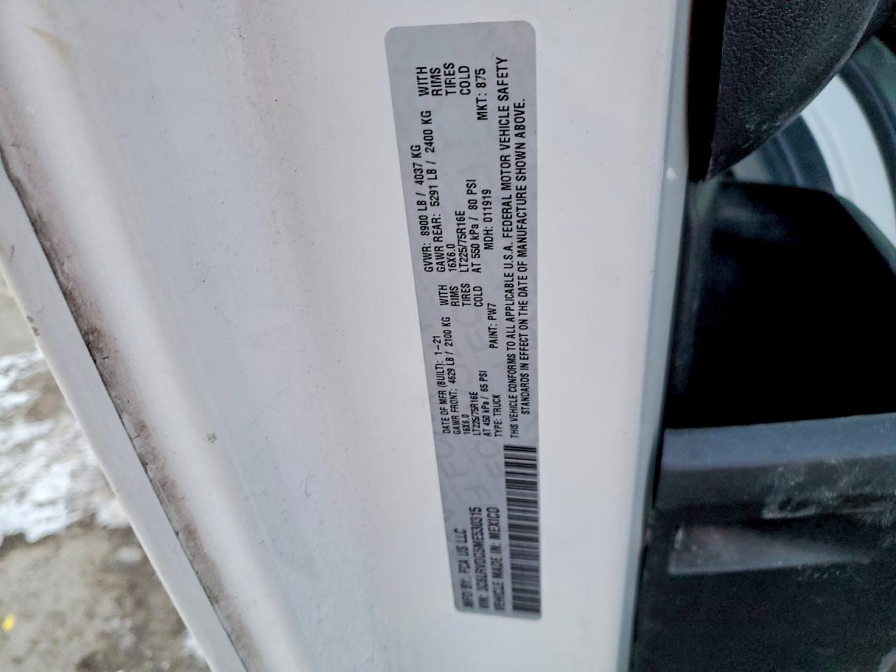2021 RAM PROMASTER