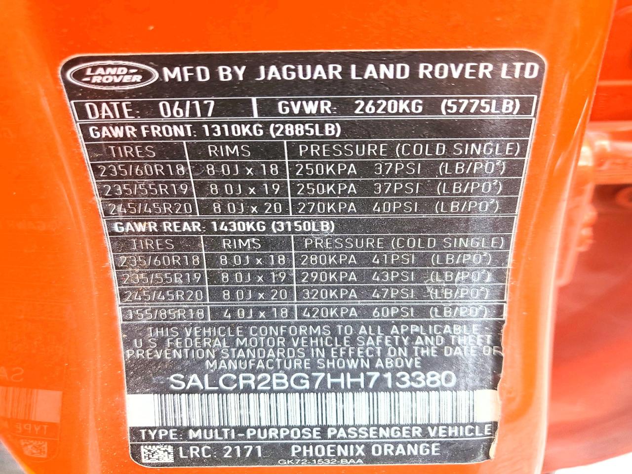2017 LAND ROVER DISCOVERY