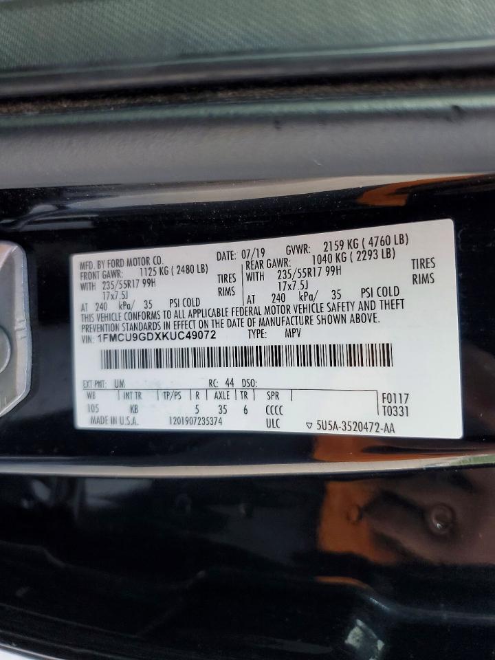 2019 FORD ESCAPE