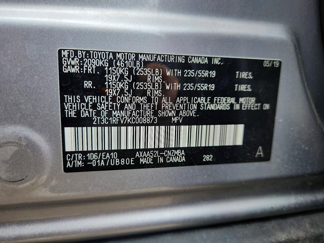 2019 TOYOTA RAV4