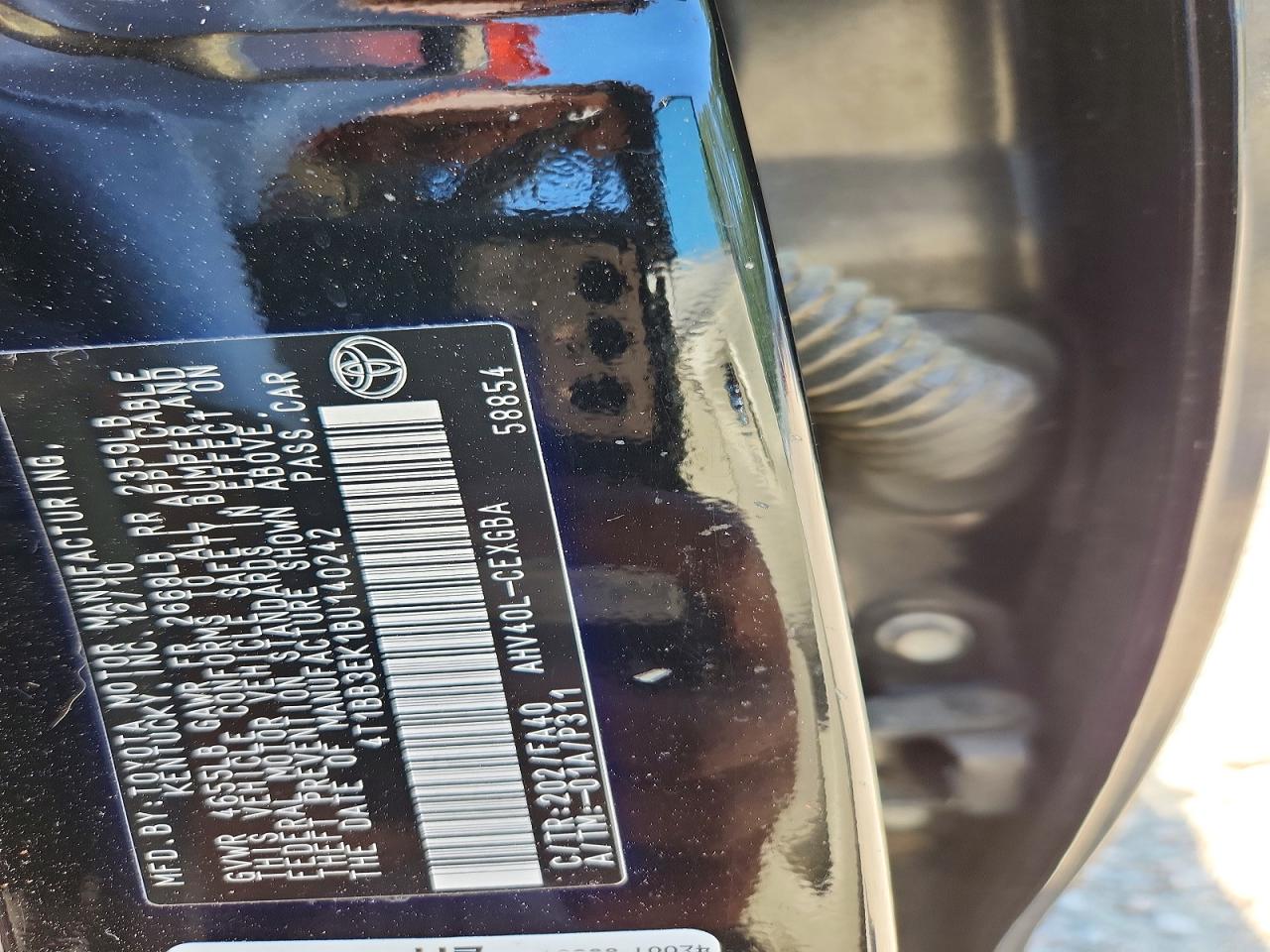 2011 TOYOTA CAMRY