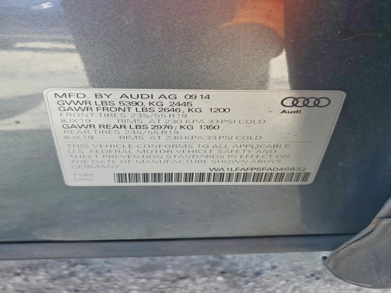 2015 AUDI Q5