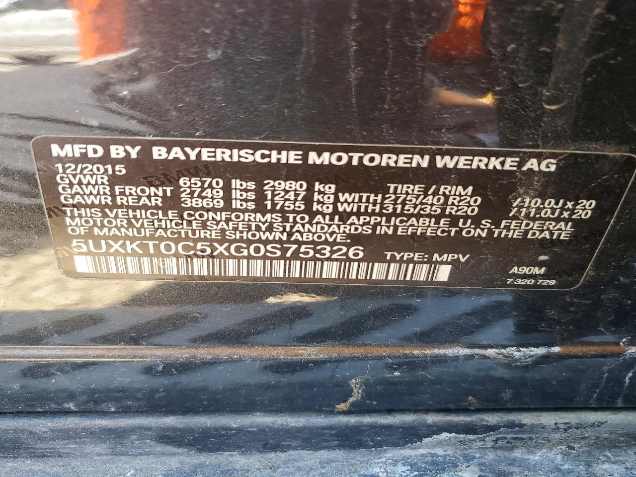 2016 BMW X5