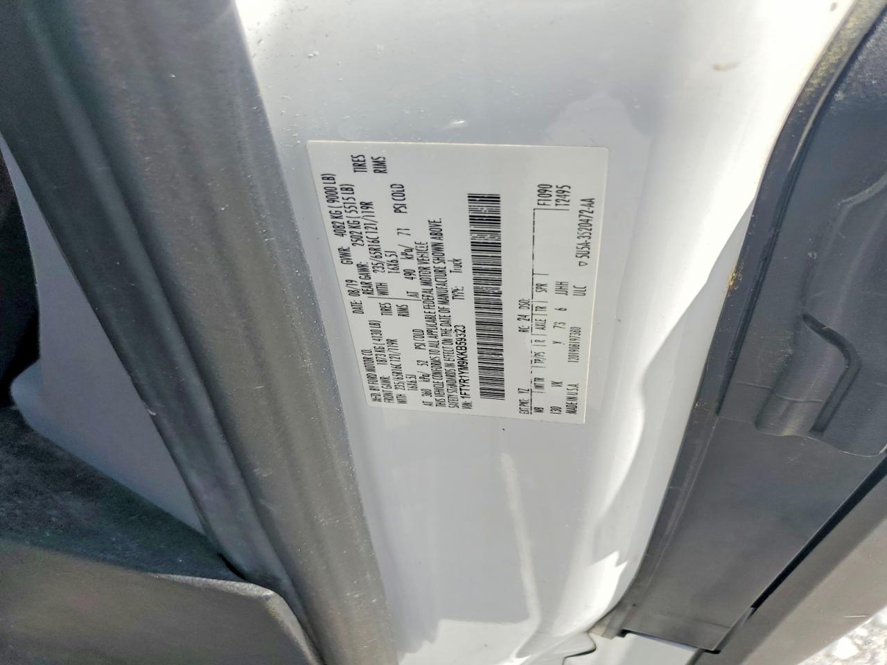 2019 FORD TRANSIT