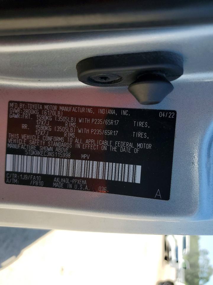 2022 TOYOTA SIENNA
