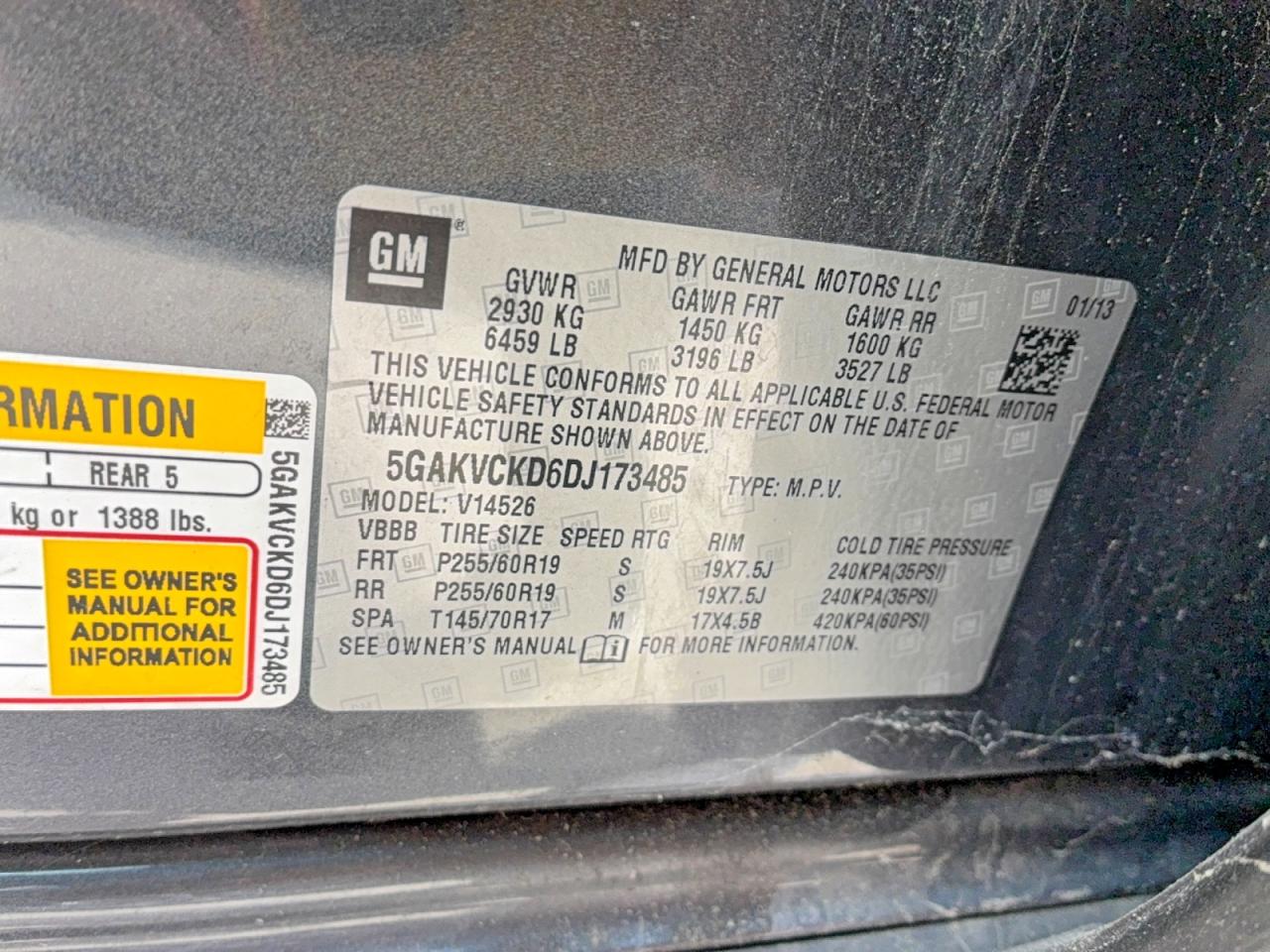 2013 BUICK ENCLAVE