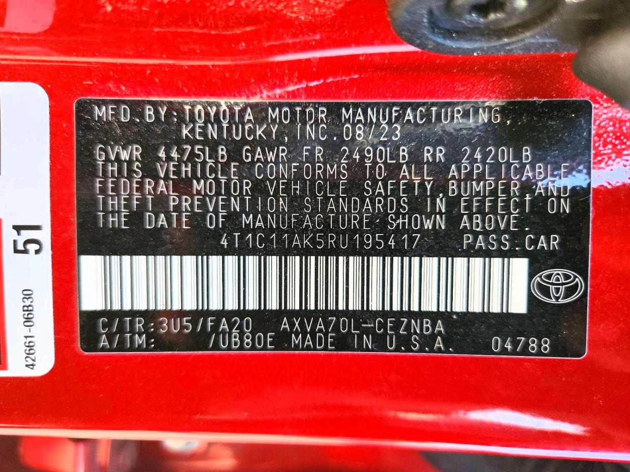 2024 TOYOTA CAMRY