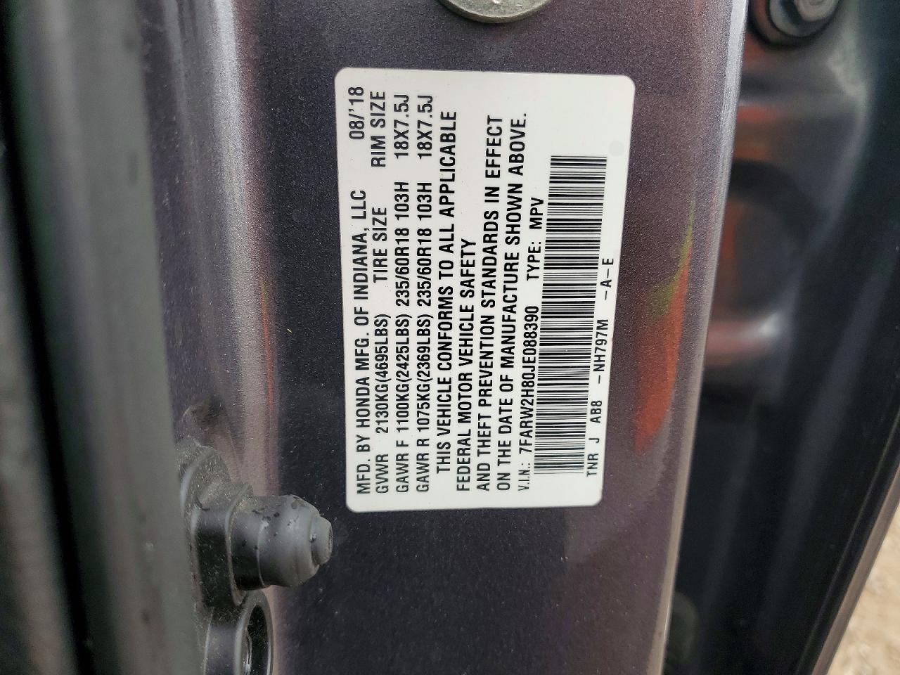 2018 HONDA CRV