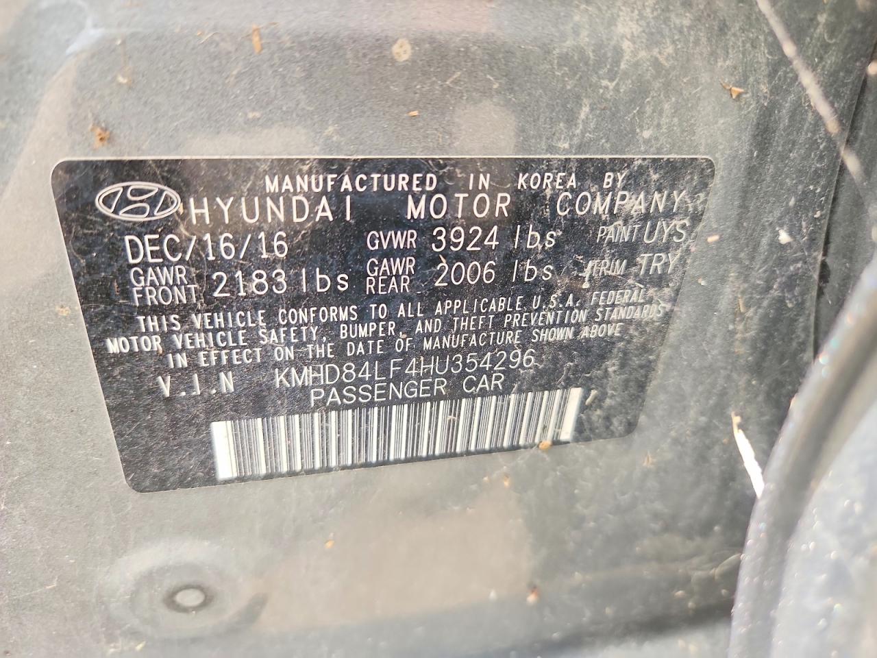 2017 HYUNDAI ELANTRA
