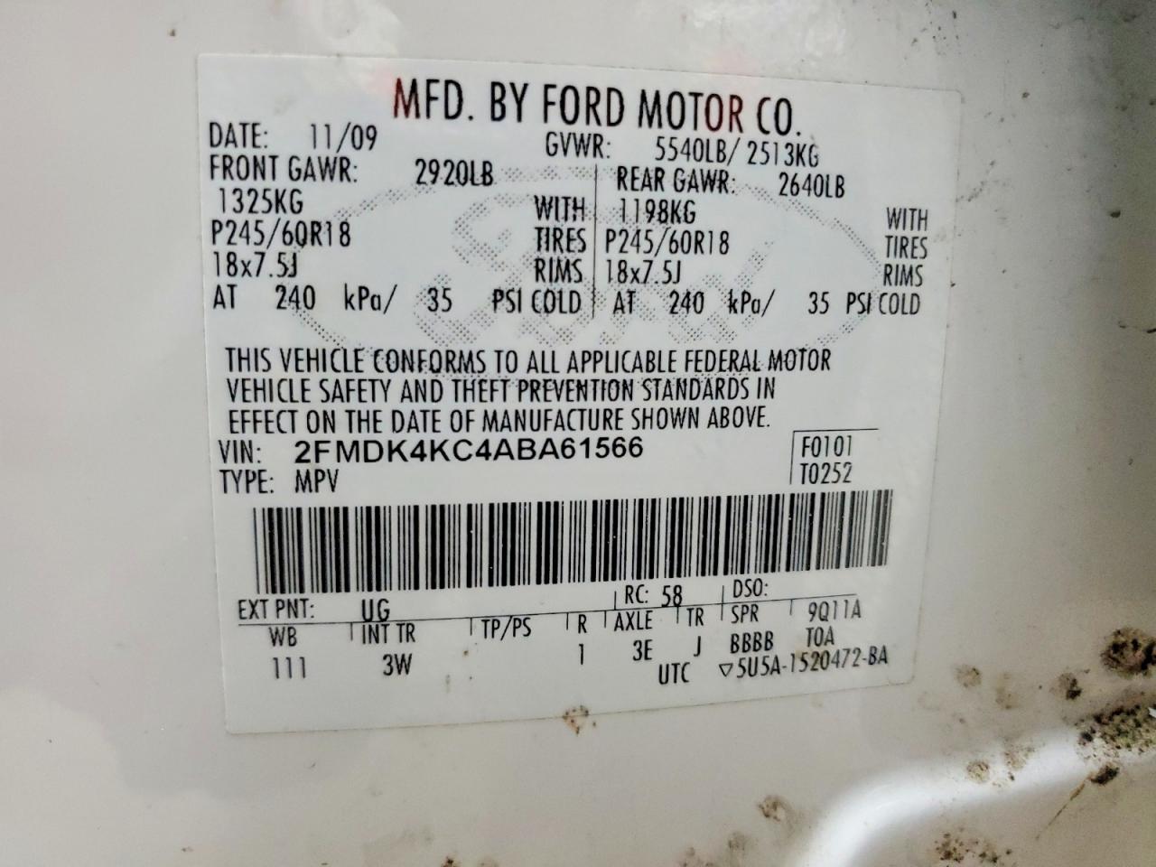 2010 FORD EDGE