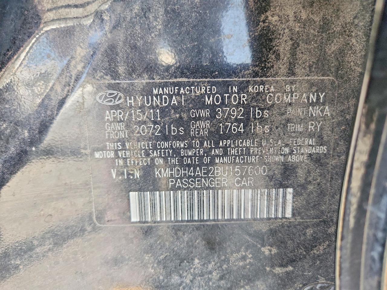 2011 HYUNDAI ELANTRA