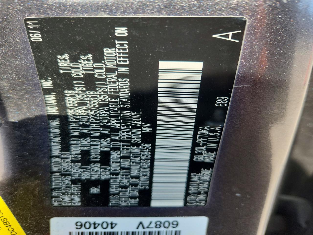 2011 TOYOTA SIENNA
