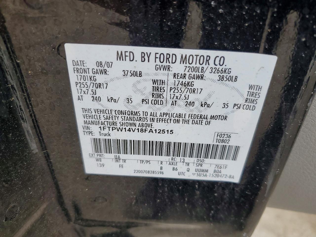 2008 FORD F150