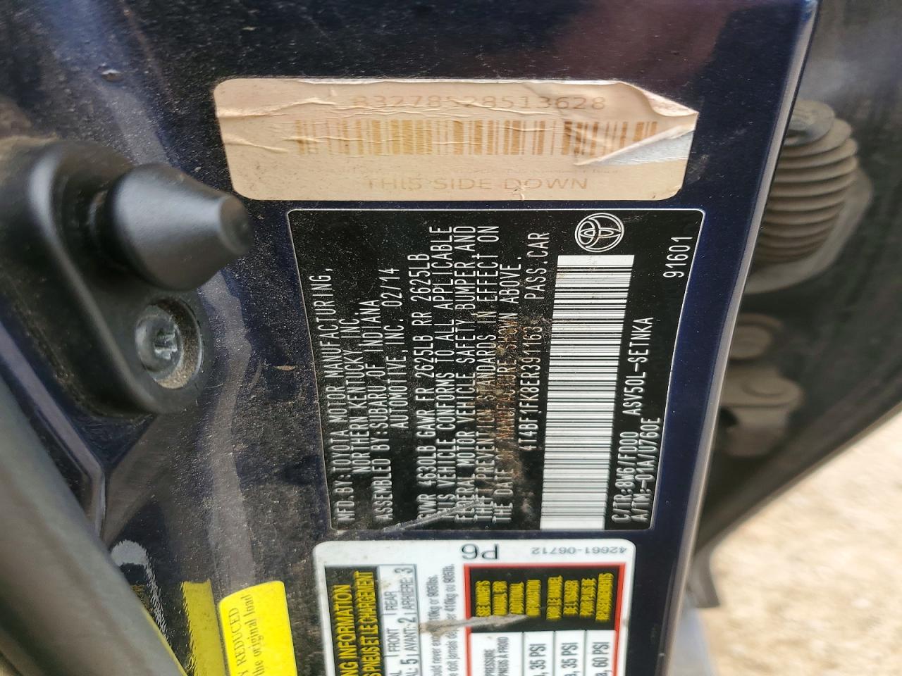 2014 TOYOTA CAMRY