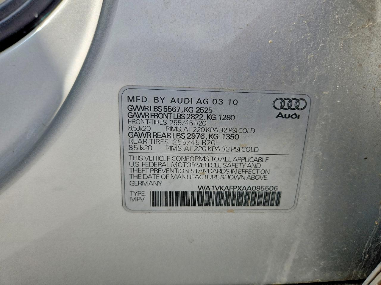 2010 AUDI Q5