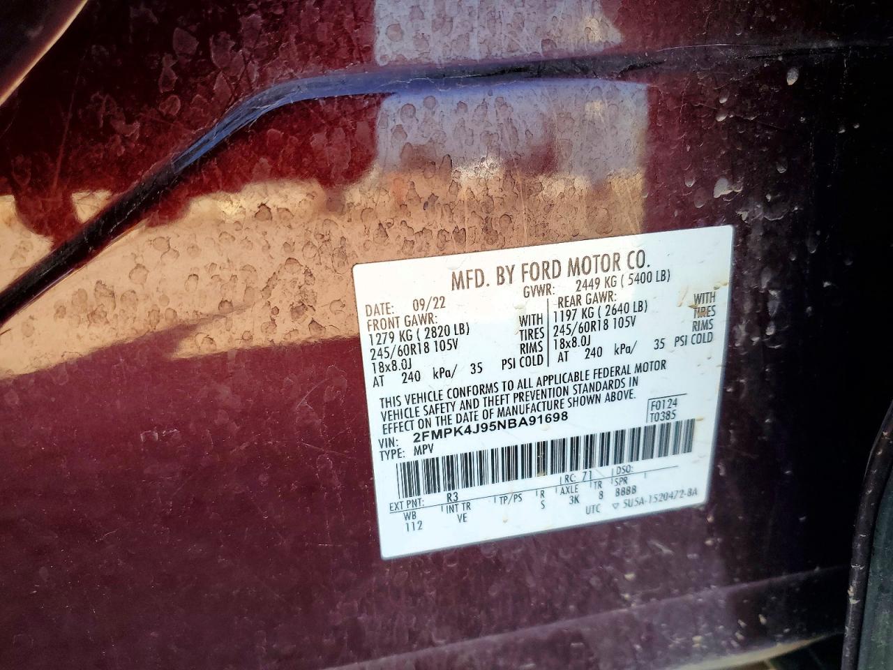 2022 FORD EDGE