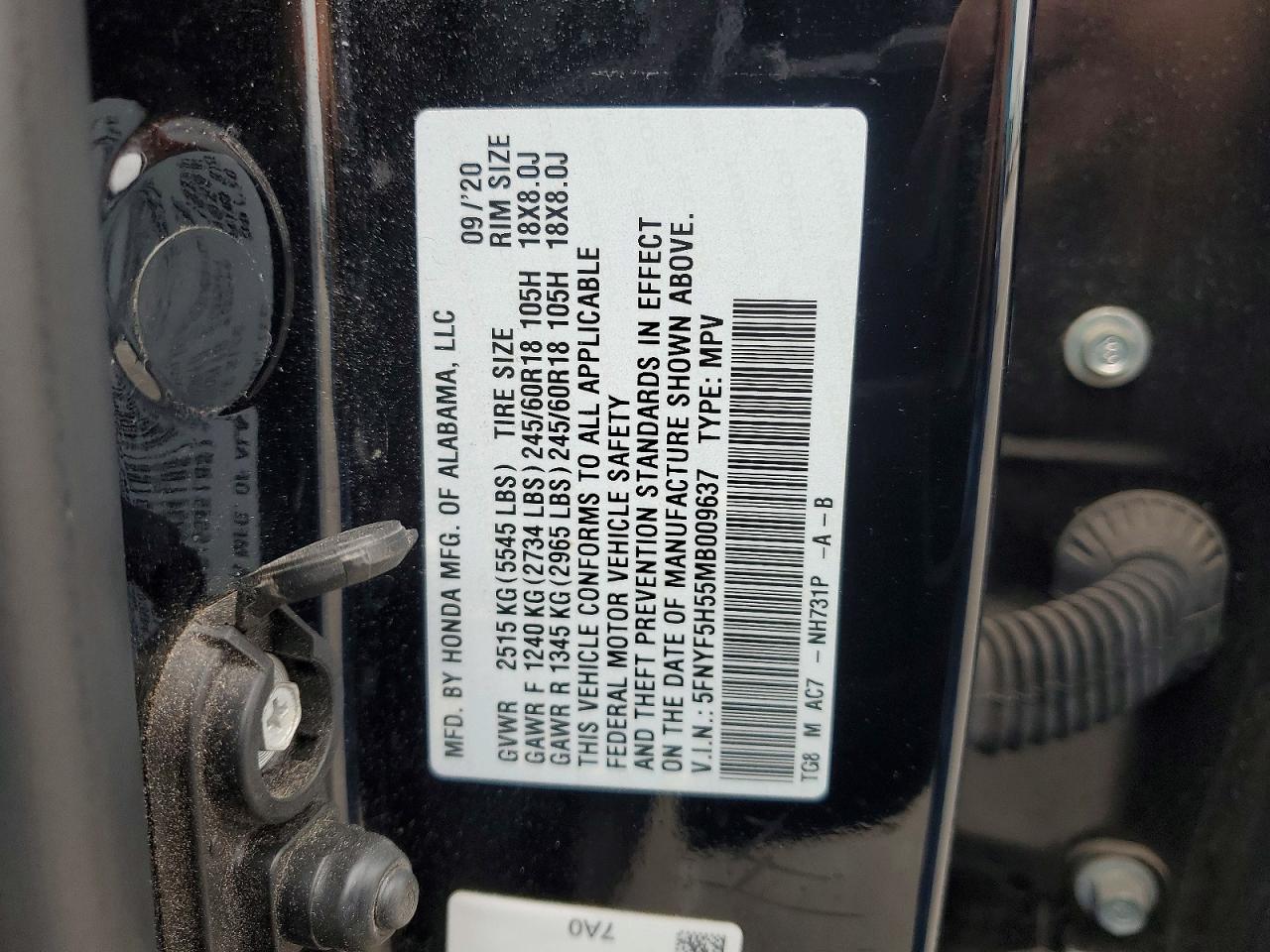 2021 HONDA PILOT