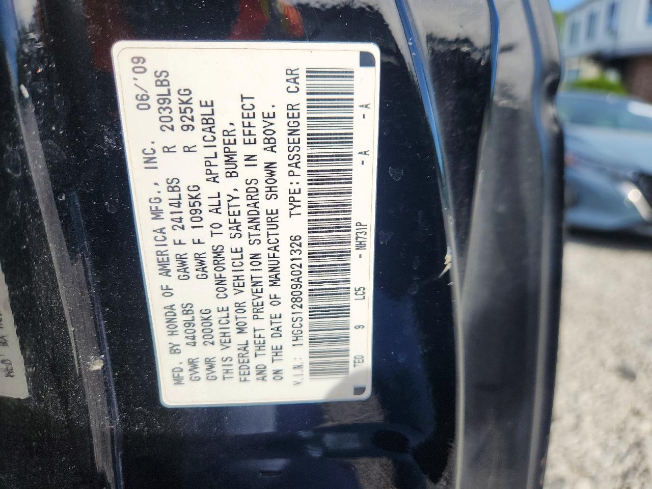 2009 HONDA ACCORD